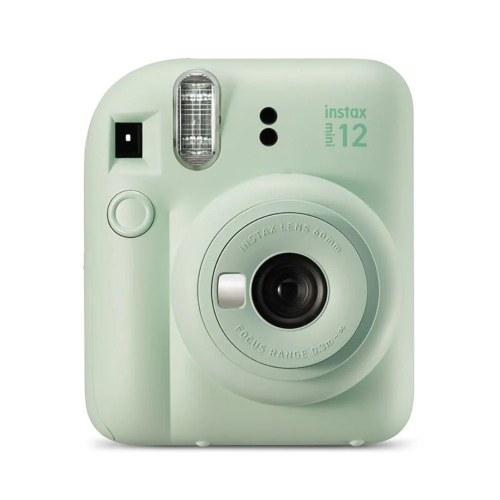 Fujifilm Instax Mini 12 Mint Green Camara Instantanea - Tamaño de Imagen 62x46mm - Flash Auto - Exposicion Automatica - Mini Espejo para Selfies - Modo Primer Plano