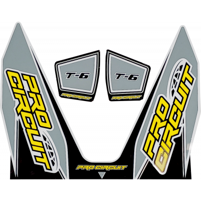 T-6 Exhaust Decals PRO CIRCUIT DC22T6-GRAY