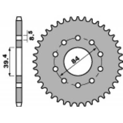 PBR Steel Standard Front Sprocket 406 - 520 406.11.18NC