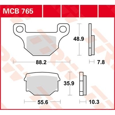 Pastillas de freno metal sinterizado SV TRW MCB765