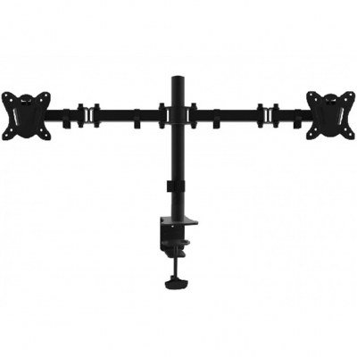 Soporte pantalla equip para mesa dos brazos 2 pantallas 13 pulgadas - 27 pulgadas de brazo inclinable y giratorio 360º max. vesa 100x100 hata 8kg