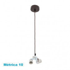 Arm. Colgante Cara 3xe27 Marron M10 Regx10x10 Cm