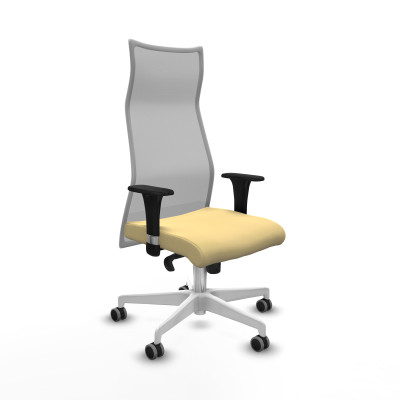Albacete malla XL sincro malla gris similpiel crema brazos 1D base blanca ruedas 65mm engomadas