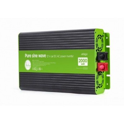 GEMBIRD INVERSOR CORRIENTE DC-AC COCHE DE ONDA SINUSOIDAL PURA DE 12 V 2000 W
