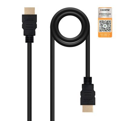 Cable hdmi v2.0 premium nanocable 1.5m negro - macho - macho