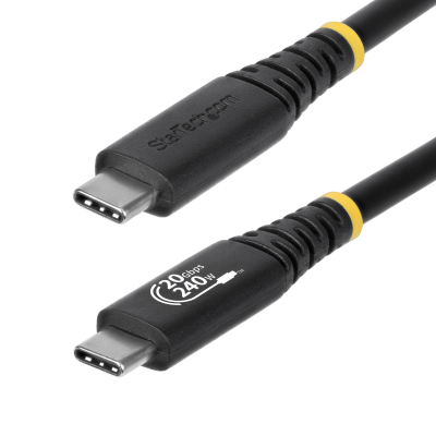 Cable USB4 2m - Cable USB-C Certificado USB-IF - 20Gbps - PD 240W EPR - 4K120 - DP 1.4 - Cable USB Tipo C - Recubrimiento de TPE - Negro