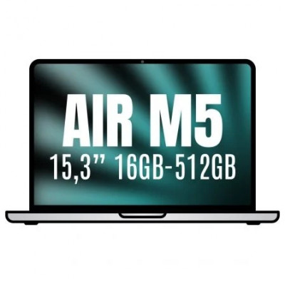 Apple Macbook Air 15,3/ M5 10-Core CPU/ 16GB/ 512GB SSD/ 10-Core GPU/ Plata