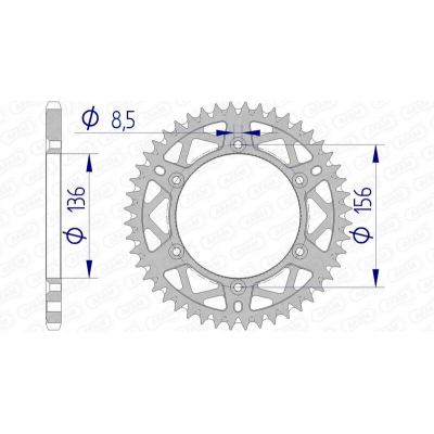 Corona AFAM aluminio ultraligera autolimpiable 15206 - Paso 520 15206+52