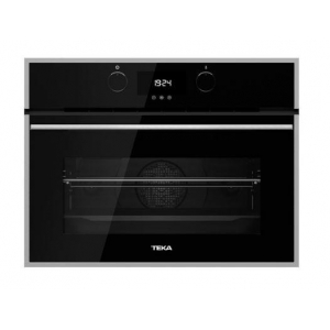 Horno compacto Teka HLC 847 SC, 45.5 x 59.5 cm, mulifunción, función vapor, HydroClean, 15 programas, Display TFT 4, Slow cook, clase A+, ref: 40589020 cristal negro con marco
