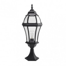Sobremuro Exterior Aluminio Becrux 1xe27 Negro 64,5x21x21 Cm Ip44