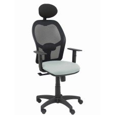 Piqueras y Crespo Silla Alocen malla negra asiento bali gris claro brazos regulables cabecero fijo