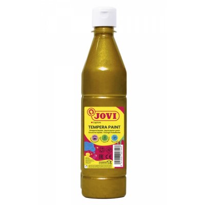 Jovi Tempera Paint Tempera Liquida 500ml - Base Agua - Lista para Usar - Alto Poder Cubriente - Secado Rapido - Excelente Fluidez - Adherencia en Multiples Superficies - Color Oro