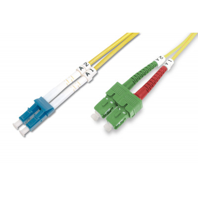 Fibra óptica modo único cable de conexión SC ( APC ) a LC ( PC )