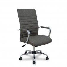 Piqueras y Crespo Sillón Opti527CR cromada basculante similpiel gris base cromada