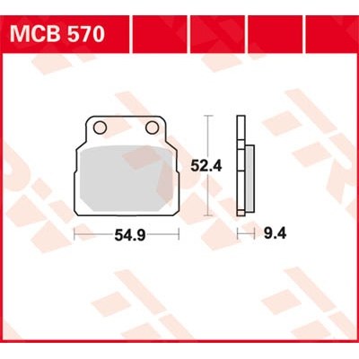 Pastillas de freno metal sinterizado SV TRW MCB570