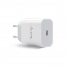 AISENS Cargador USB-C PÐ?3.0 1 Puerto 1x USB-C 20 W, Blanco