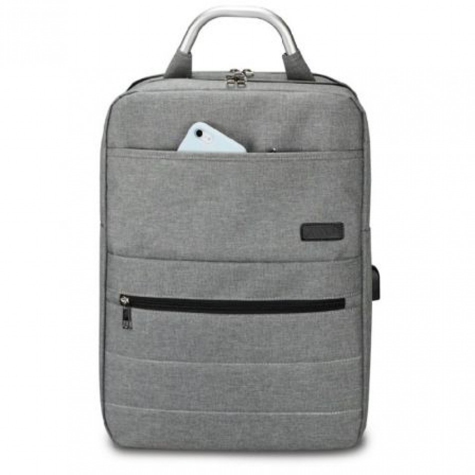 Mochila Subblim Elite Airpadding Backpack para Portátiles hasta 15.6/ Puerto USB/ Gris