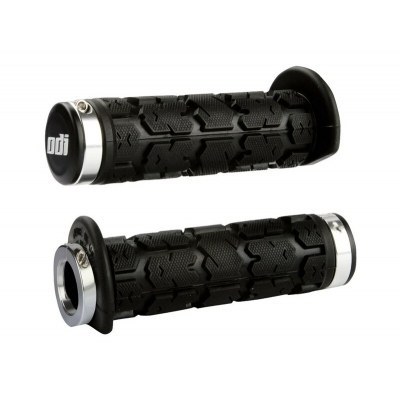 Puños ODI Rogue ATV Lock-On Negro/Plata J31RGB-S