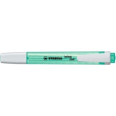 Stabilo Swing Cool Marcador Fluorescente - Cuerpo Plano - Punta Biselada - Trazo entre 1 y 4mm - Tinta con Base de Agua - Antisecado - Color Turquesa