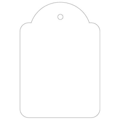 Apli Pack de 400 Etiquetas Colgantes 45x65mm - Agujero Preperforado - Con Hilo de Poliester Blanco - Color Blanco