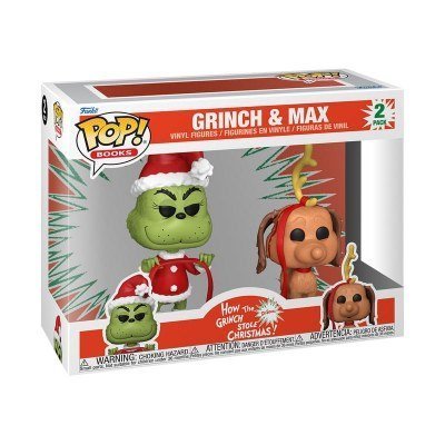 Pack de 2 figuras funko pop books htgsc - grinch & max