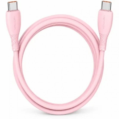 Cable USB 2.0 Tipo-C Vention TRWPH/ USB Tipo-C Macho - USB Tipo-C Macho/ Hasta 100W/ 480Mbps/ 2m/ Rosa