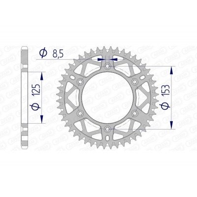 Corona AFAM aluminio ultraligera 11212 - Paso 520 11212+51