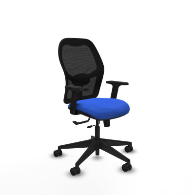 Alocén traslack malla negra bali azul brazos 2D base piramidal ruedas nailon 65mm
