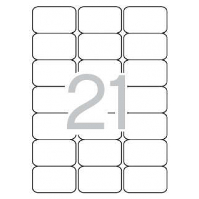 Apli Etiquetas Translucidas Resistentes Intemperie 63.5 x 38.1mm 20 Hojas