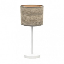 Sobremesa Jerte 1xe14 Blanco/madera Gris 42x17x17 Cm