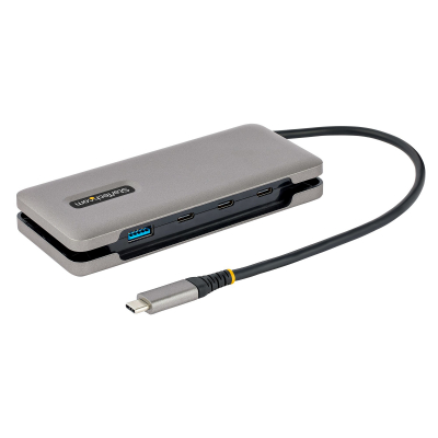 Hub USB-C de 4 Puertos - 1 Puerto USB-A - Concentrador de 3 Puertos USB Tipo C - USB 3.1 de 10Gbps - Ladrón USB Tipo C con Cable de 25cm Envolvente - Splitter USB-C a USB-A