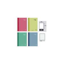 Libreta SAM PACSA Serie Premium Extra Tamaño A5 120 Hojas 90Gb Rayado 5X5 Tapa forrada espiral colores surtidos