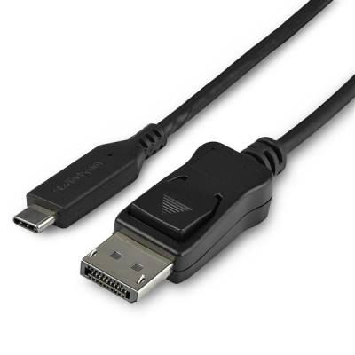 Cable de 1m USB-C a DisplayPort 1.4 - Convertidor Adaptador de Vídeo USB Tipo C 8K/5K/4K - HBR3/HDR/DSC - Cable Conversor para Monitor DP de 8K 60Hz - USB-C/Thunderbolt 3