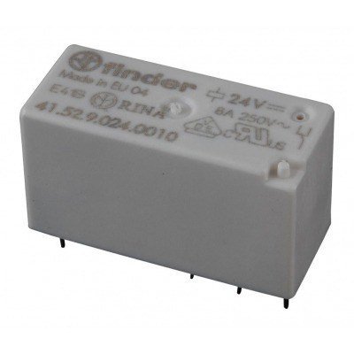 Relé 24Vdc 8A/250Vac 2Ctos.conmutados FINDER