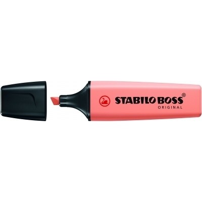 Stabilo Boss 70 Pastel Rotulador Marcador Fluorescente - Trazo entre 2 y 5mm - Recargable - Tinta con Base de Agua - Color Melocoton Sedoso