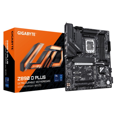 Z890 D PLUS Placa Base  Compatible con procesadores Intel Core Ultra (Serie 2), VRM de 12+1+2 fases, hasta 9466 MHz DDR5 (OC), 1x PCIe 5.0 M.2 + 3x PCIe 4.0 M.2, LAN 2.5 GbE, USB 3.2 Gen 2