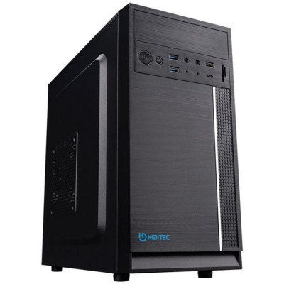Caja ordenador hiditec q5 pro matx negra fuente 500w