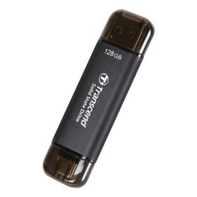 MEMORIA USB-C/USB-A 128GB TRANSCEND SSD USB 10Gbps (ESCRITURA 700MB/sMB/s) TS128GESD310C