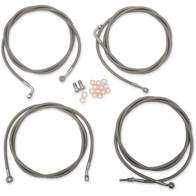 Kit líneas de freno/cables de manillar trenzados inoxidable estándar LA CHOPPERS LA-8054KT-16