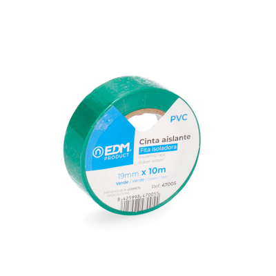 Cinta aislante calidad supra verde 10 m x 19 mm