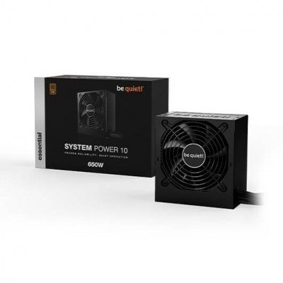 Fuente de alimentacion atx 650w be quiet! system power 10 80+ bronce - cables mallados negros - ven 120mm