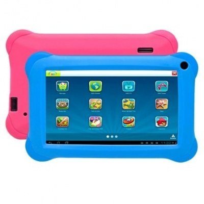 TABLET INFANTIL DENVER TAQ-70353BLUEPINK - QC 1.2GHZ - 1GB DDR3 - 16GB - 7/17CM 1024X600 - ANDROID 8.1+KIDOZ - FUNDAS ROSA+AZUL