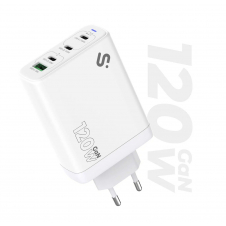 SUBBLIM Cargador GaN 120W USB-C, 4 Puertos (3x USB-C + 1x USB-A)
