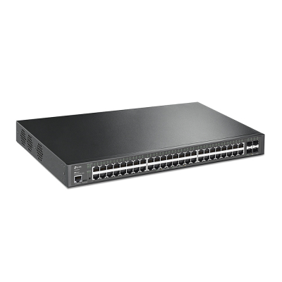 TP-Link - JetStream TL-SG3452XP switch Gestionado L2+ Gigabit Ethernet Energía sobre Ethernet (PoE) 1U Negro