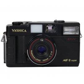 Cámara automática compacta Yashica MF-2 Super DX, YAS-MF2SDX-BK, negro