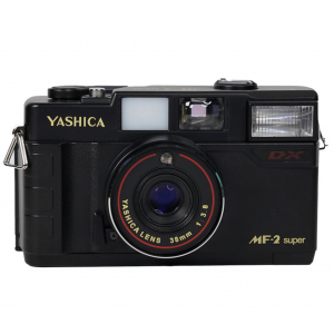 Cámara automática compacta Yashica MF-2 Super DX, YAS-MF2SDX-BK, negro