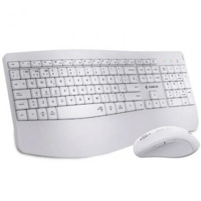 Teclado y ratón inalámbrico Subblim Combo Dual Office Prowave - Conexión dual | Diseño ergonómico | Color blanco