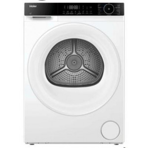 Secadora con bomba de calor Haier HD90-D357CNU1-IB, 9 kg, clase D, 128 kWh/100 ciclos, 62 dB, 15 programas, WiFi y Bluetooth, blanco