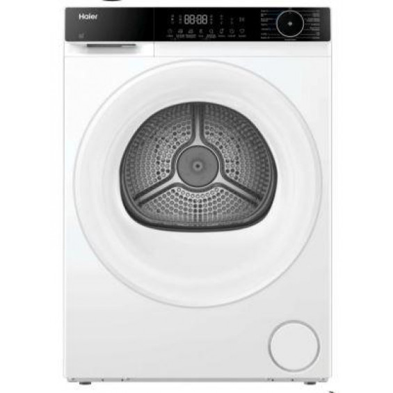 Secadora con bomba de calor Haier HD90-D357CNU1-IB, 9 kg, clase D, 128 kWh/100 ciclos, 62 dB, 15 programas, WiFi y Bluetooth, blanco