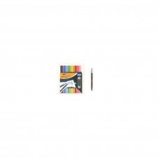 BIC Intensity Dual bl?ster 12 unidades rotulador en un extremo marcador pincel en el otro colores vivos y luminosos 989695